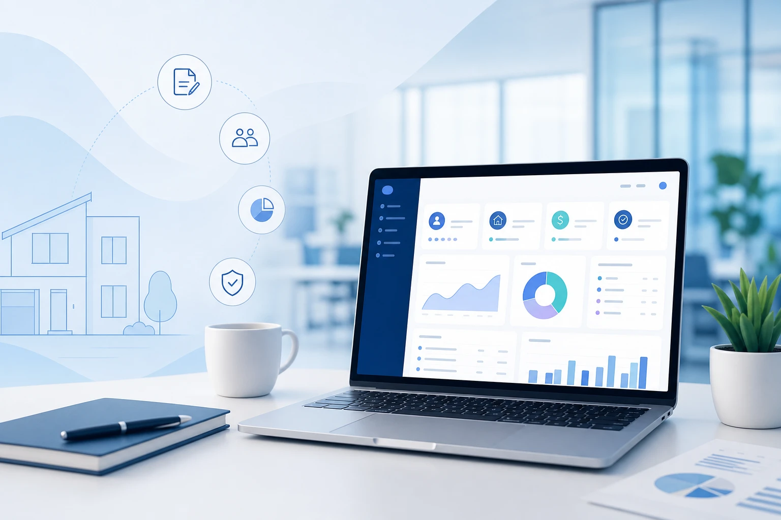 Broker reviewing a connected loan workflow